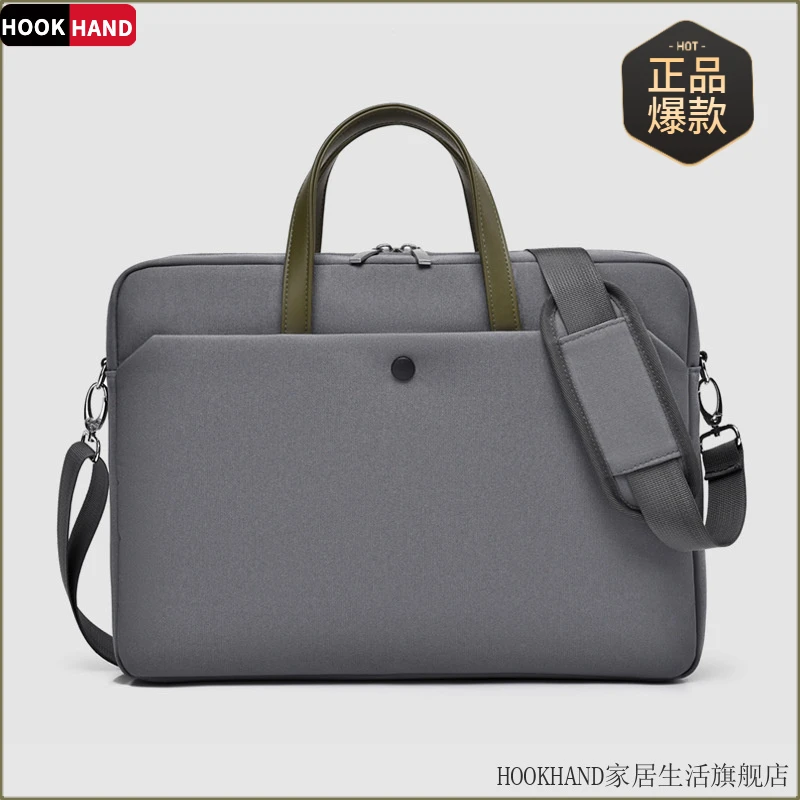 手提电脑包防震17寸气囊游戏笔记本电脑包15-16寸单肩14寸高级感
