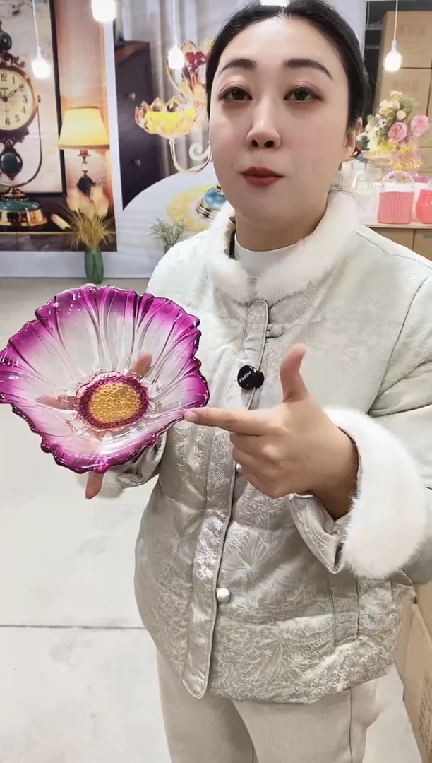 紫色葵花小号果斗一个