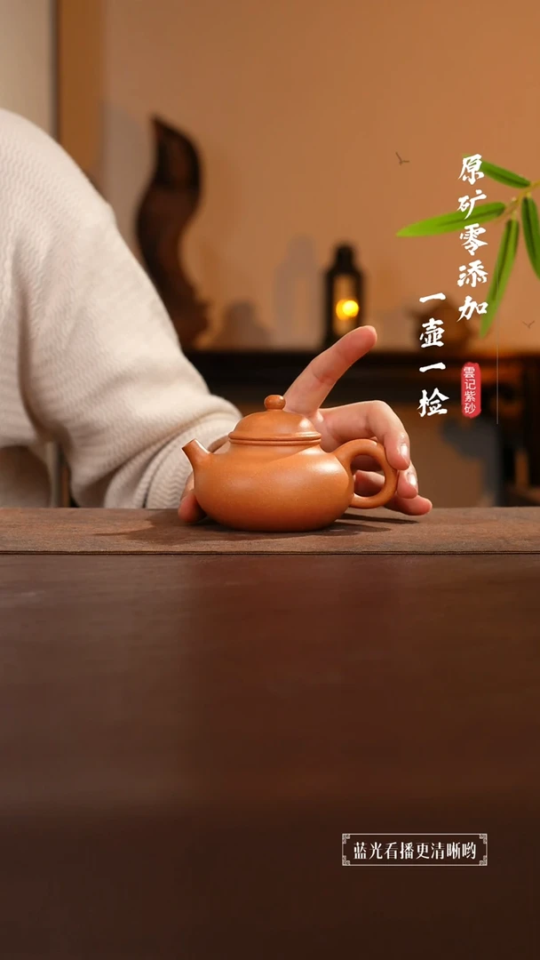 茶壶紫砂原矿零添加老宕口黄金段容天