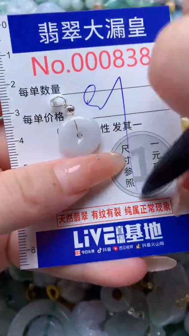 翡翠未镶嵌吊坠(不含链)8380