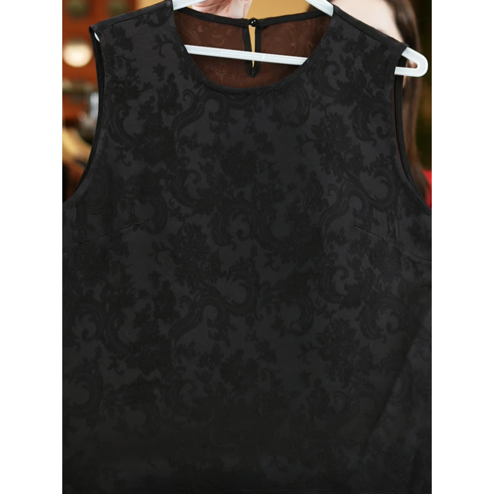 锦纹紫意《非遗美学》1187圆领无袖百搭双面穿上衣薄款