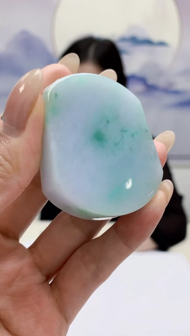 定制翡翠未镶嵌4852MM-毛货挂件95