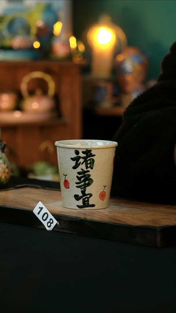 【闪购商品】杯手绘心瓷陶瓷浮力