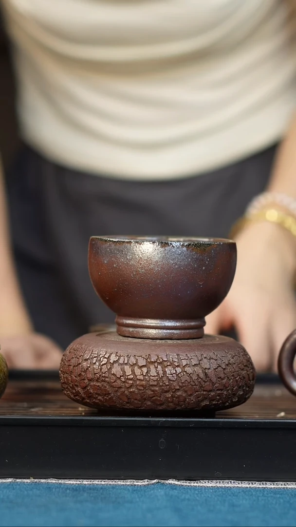 茶壶紫砂瑕疵柴烧紫砂 紫泥杯150cc
