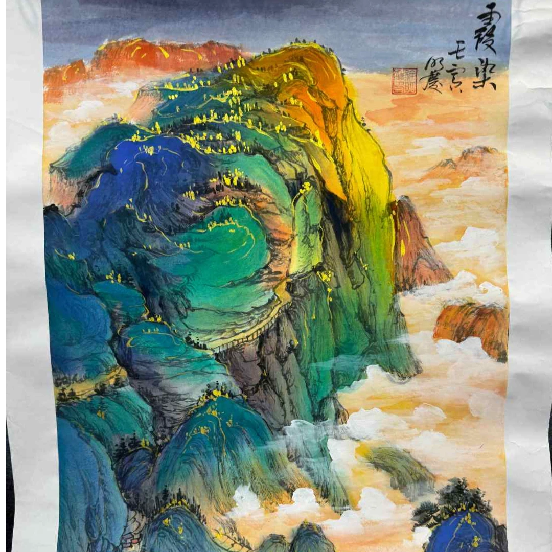 国画作品-徐明庆-四开三-霞染