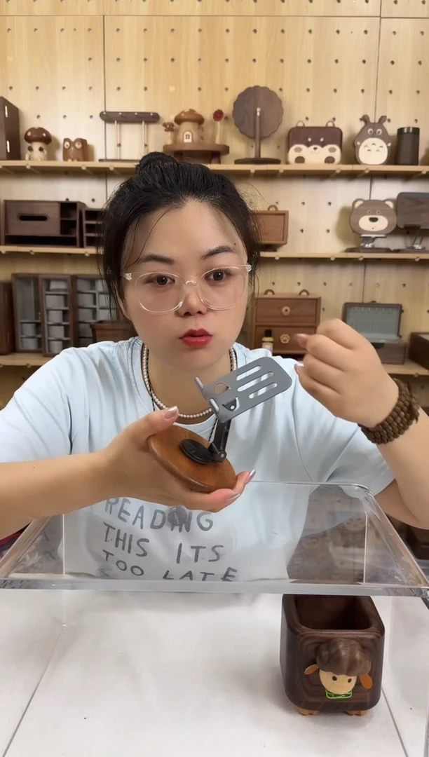 木乌檀木便携小号手机支架