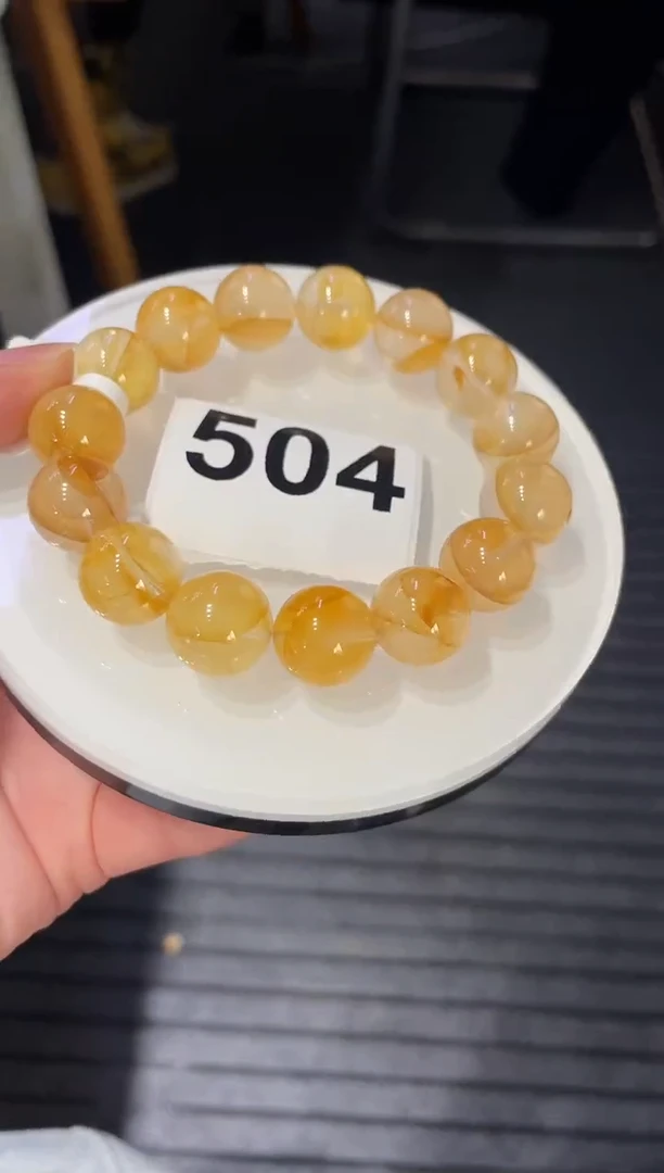未镶嵌手链水晶A504 黄胶花