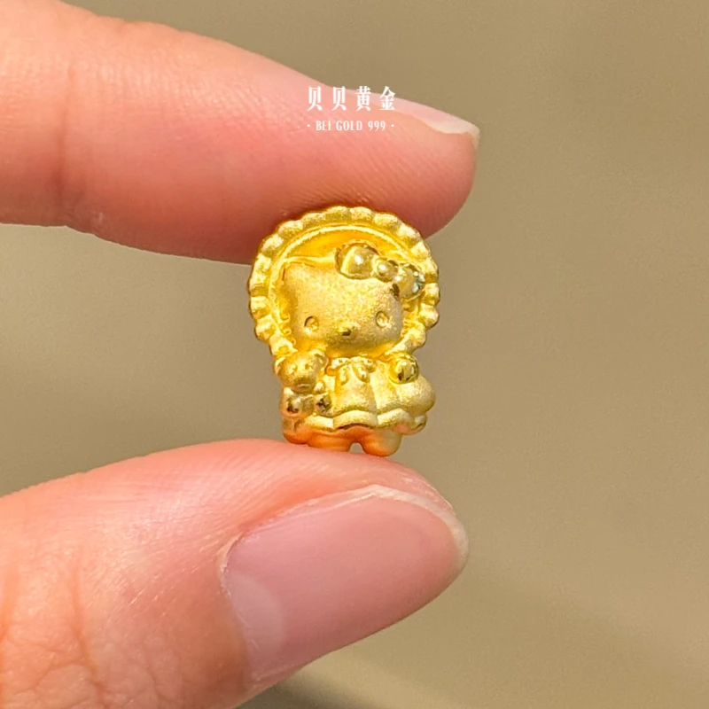 贝贝黄金 足金999 太阳神kt 素金 转运珠 102