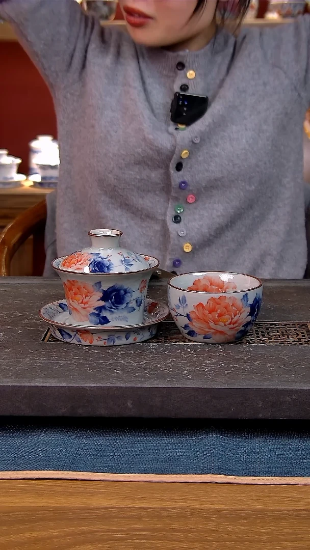 简装家用款2件套 老陶泥开片纹陶瓷茶具