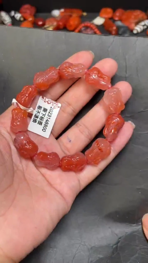未镶嵌138南红玛瑙手串