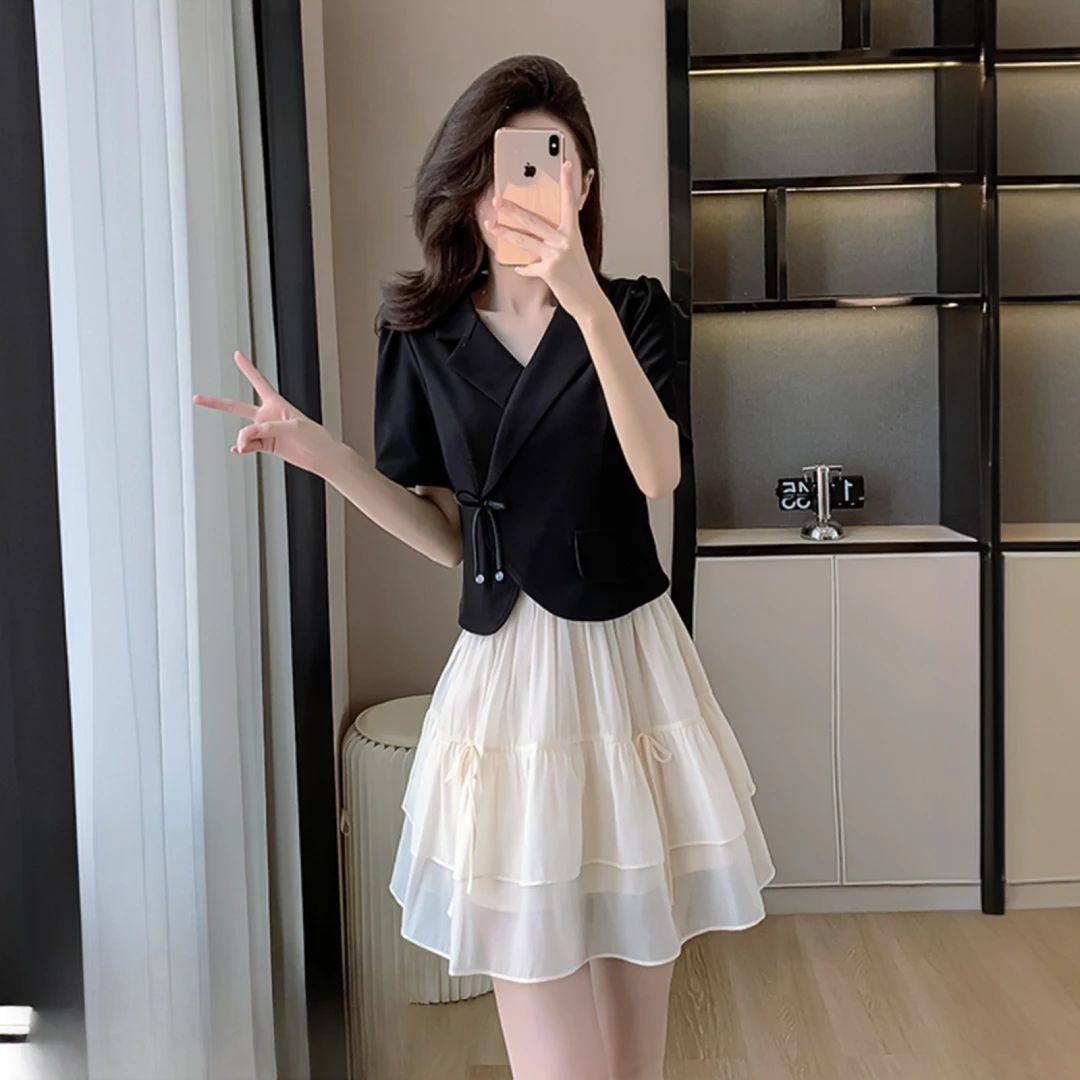 小香风西装上衣半身裙女士两件套夏季2025年新款法式气质时尚套装