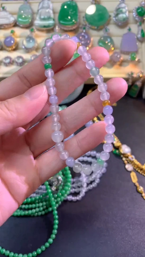 未镶嵌手串翡翠手串|900+45