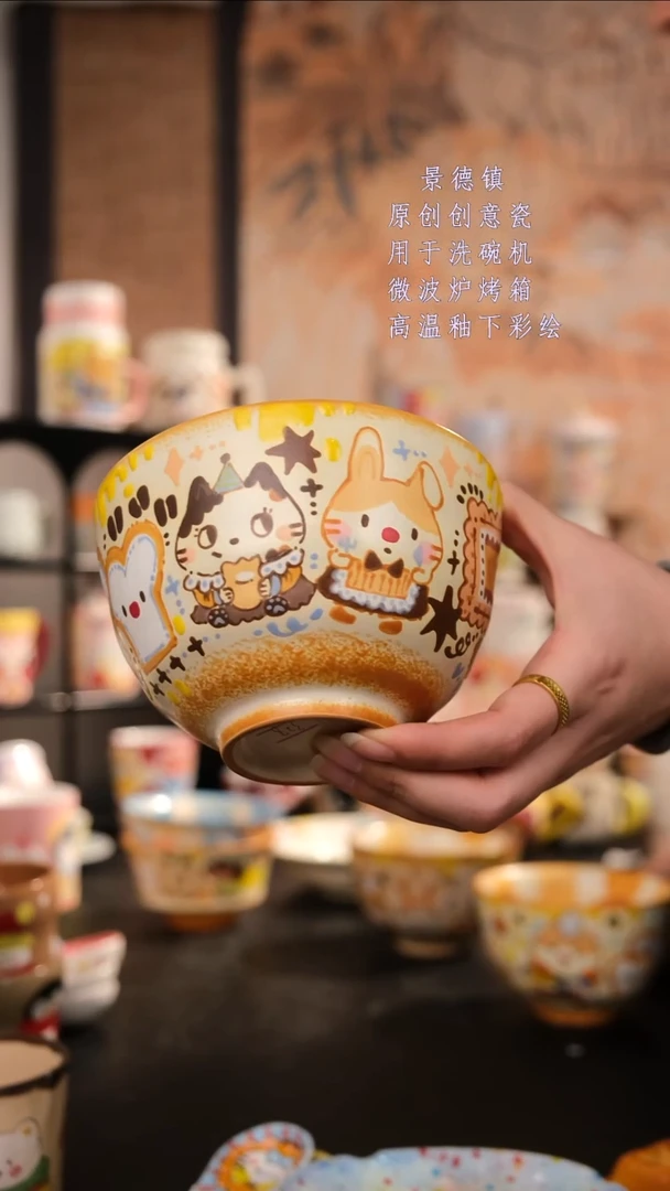 摆件陶旺的可以手工手绘设计师款陶瓷