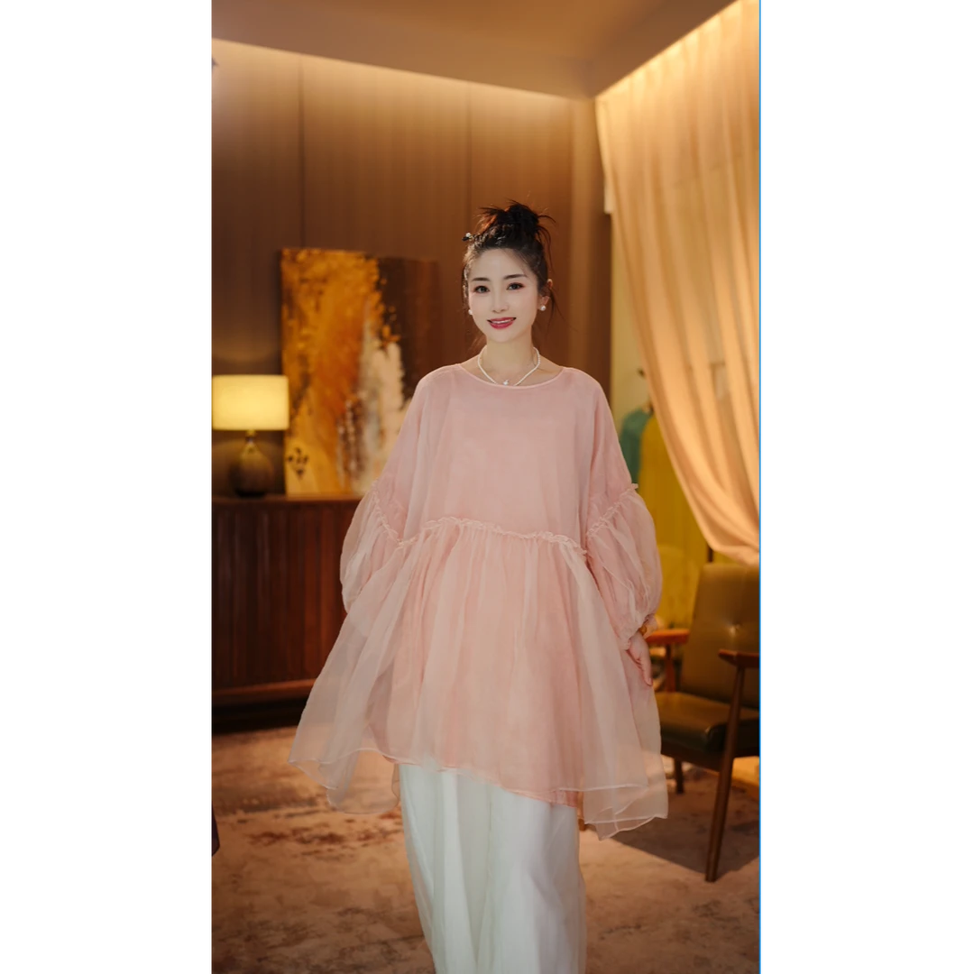 彬壹冉新款裙子桑蚕丝气质高贵夏季上衣连衣裙时尚长袖女装