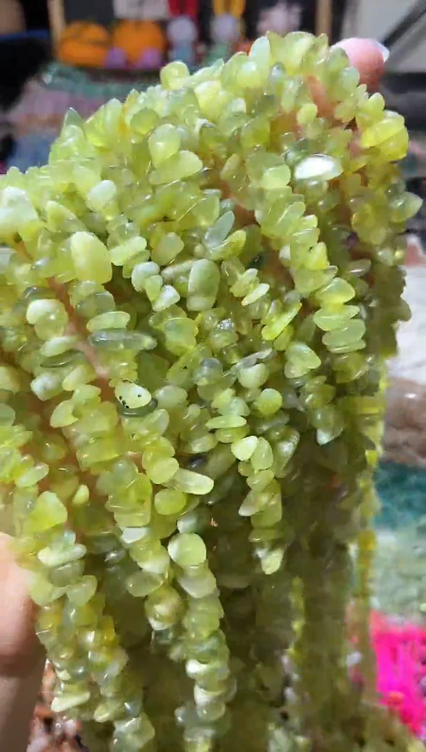 水晶珠宝半成品未镶嵌青提奶盖