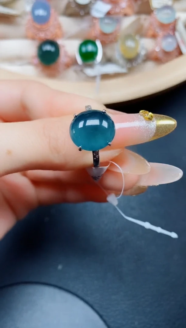 【闪购商品】翡翠戒指银S925镶嵌翡翠