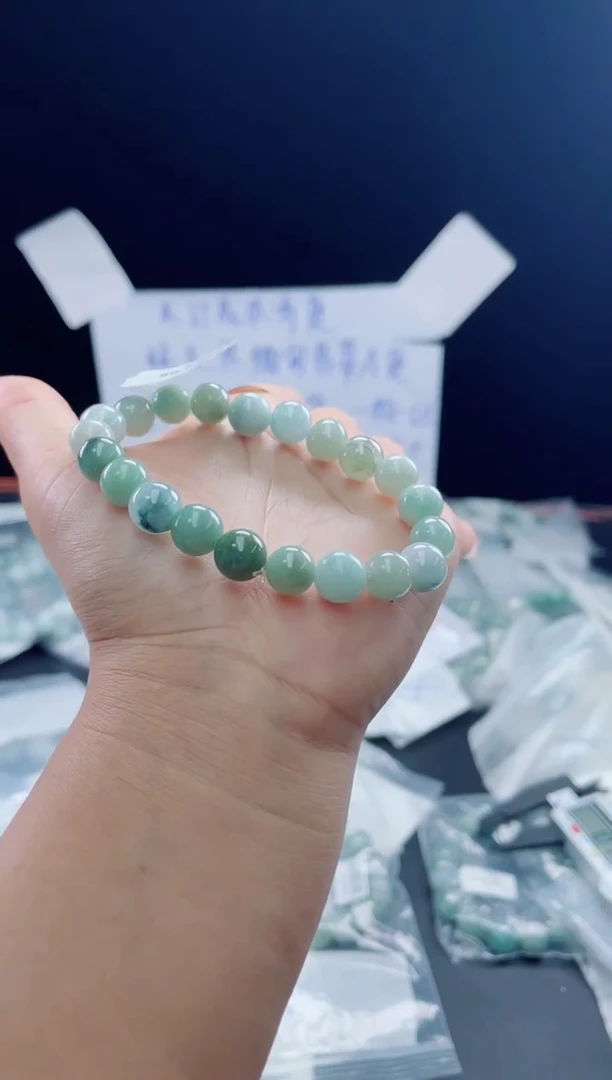 未镶嵌戒指翡翠珠串9.0