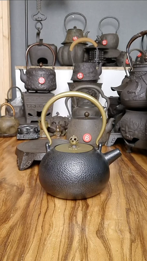 铸铁煮茶壶炮口素壶1000毫升