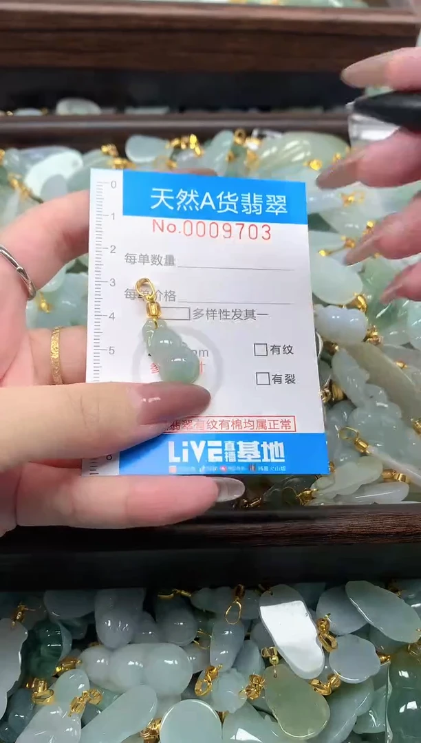 颈饰未镶嵌翡翠净货挂件-9703