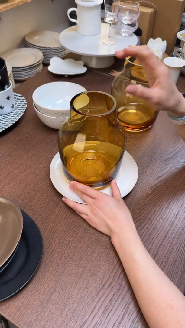 陶瓷silent系列花瓶 琥珀金中号