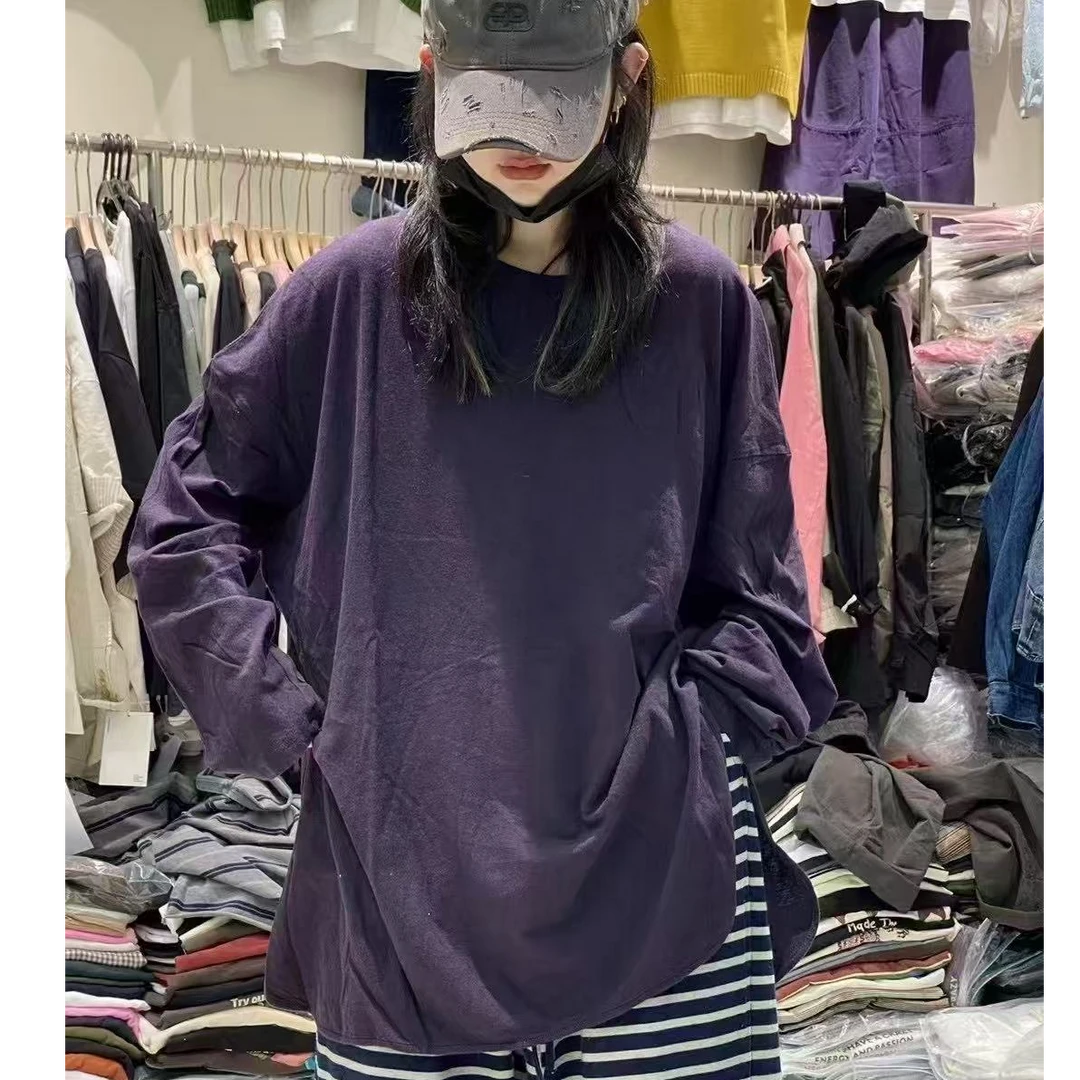 小柒-2025新款打底衫#十三行TY家#亚麻打底T#韩版#休闲风#舒适感#