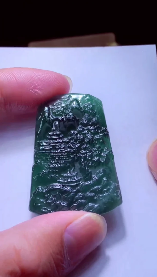未镶嵌定制翡翠S****i天然缅甸翡翠A货毛货吊坠