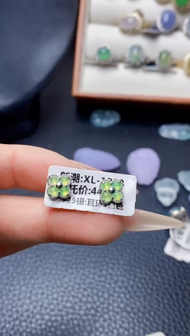 银S925镶嵌戒指翡翠2172