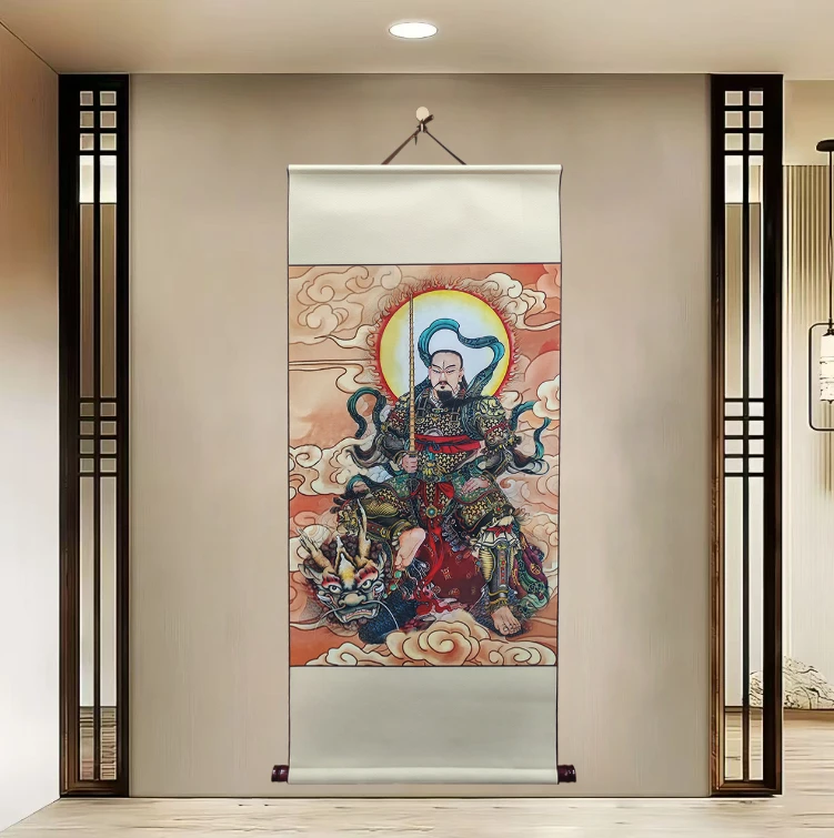 [z105雷祖普化天尊]60x140cm现代简约挂轴装饰画办公室家居装饰画