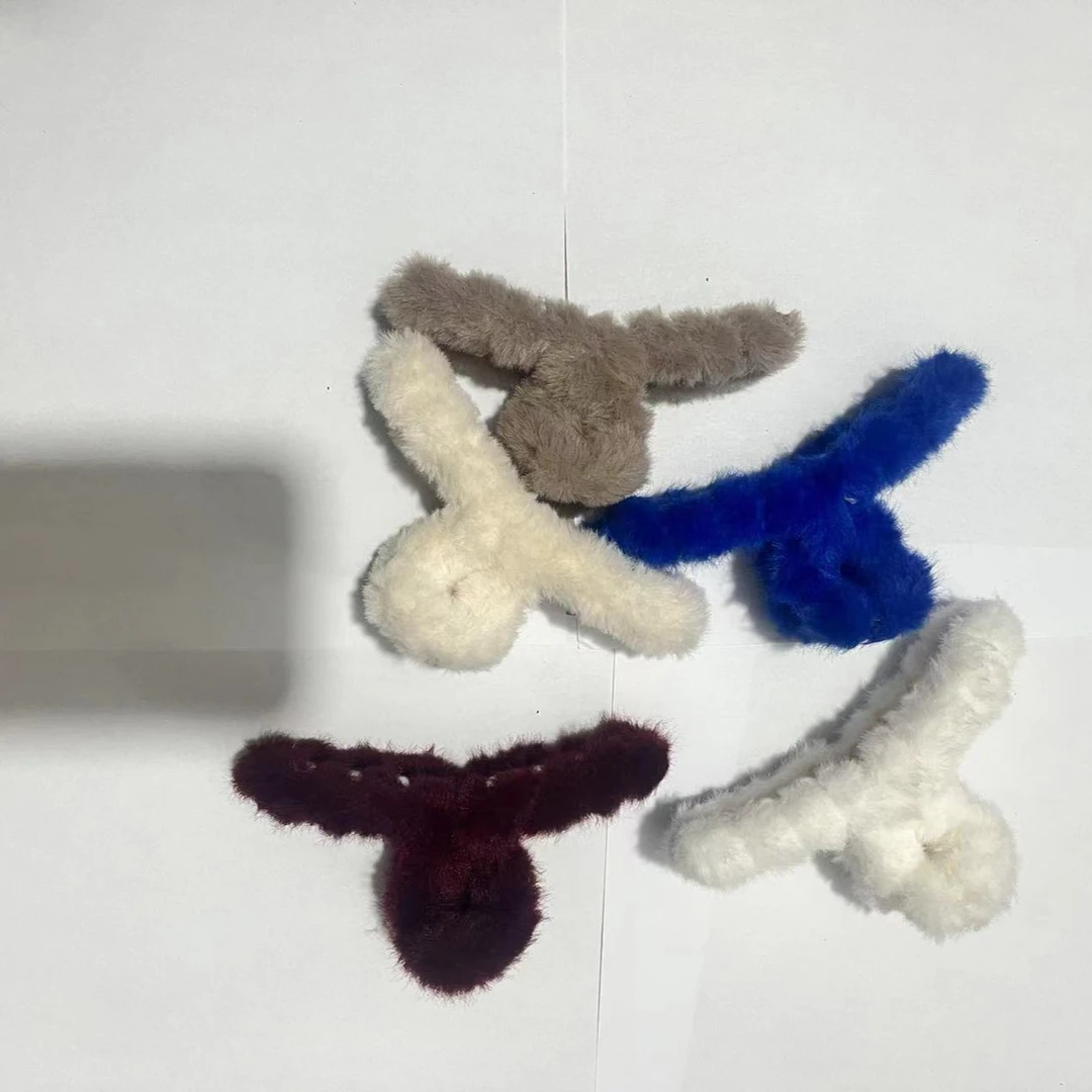 101-五种颜色毛绒抓夹