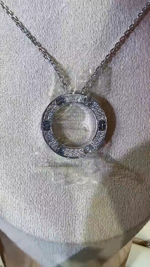 18K金镶嵌项链钻石k白