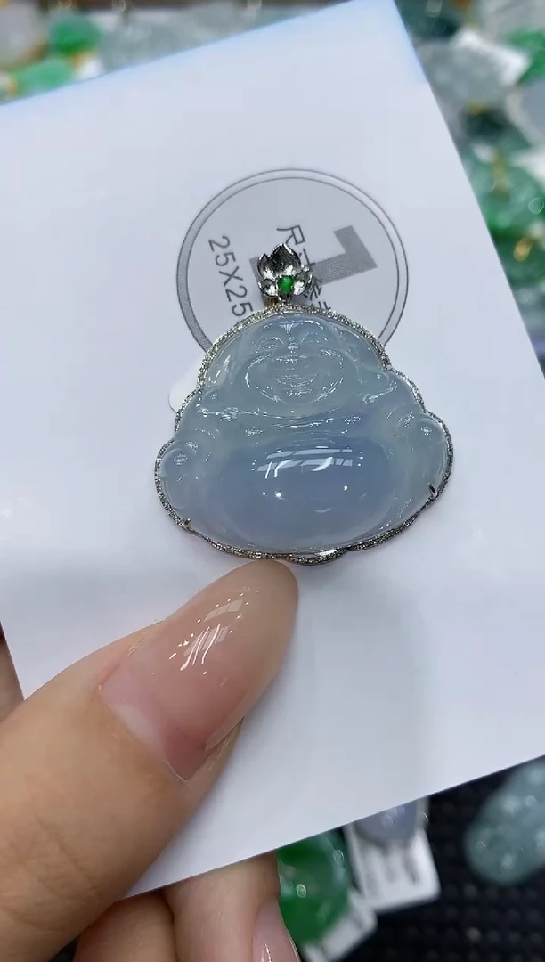 颈饰18K金镶嵌翡翠111111111111
