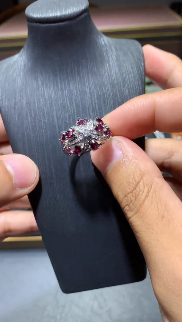 石榴石戒指未镶嵌P27【多样性发其一】