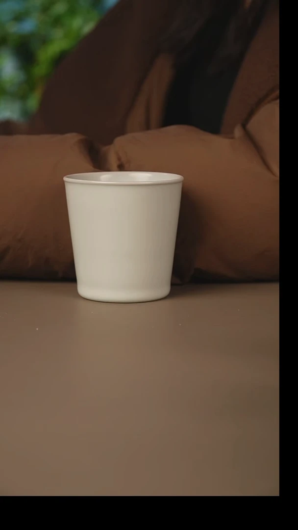 仿古月白可乐杯微暇