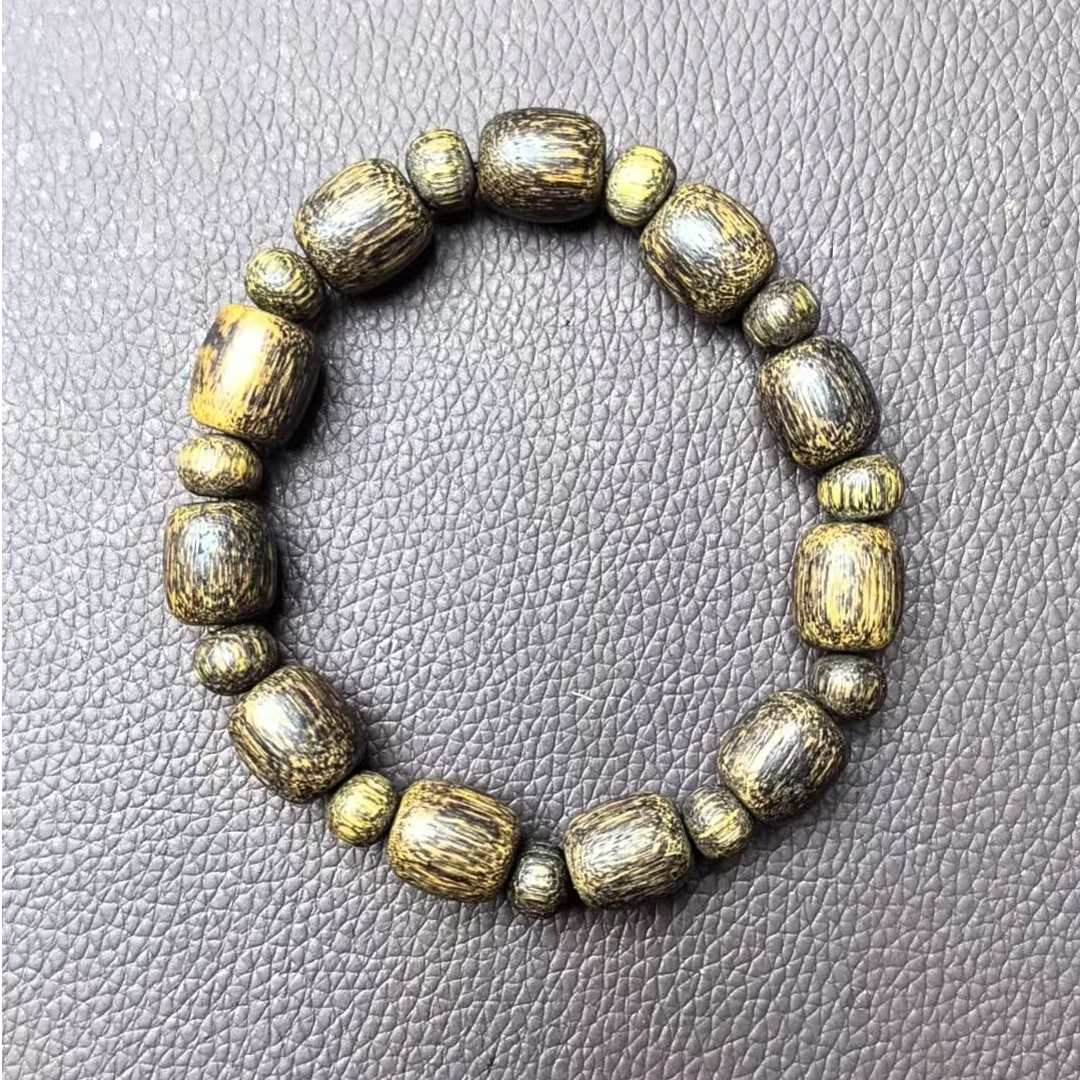 395沉木单圈桶珠手串