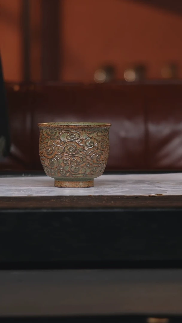 茶壶紫砂紫砂周边主人杯祥云