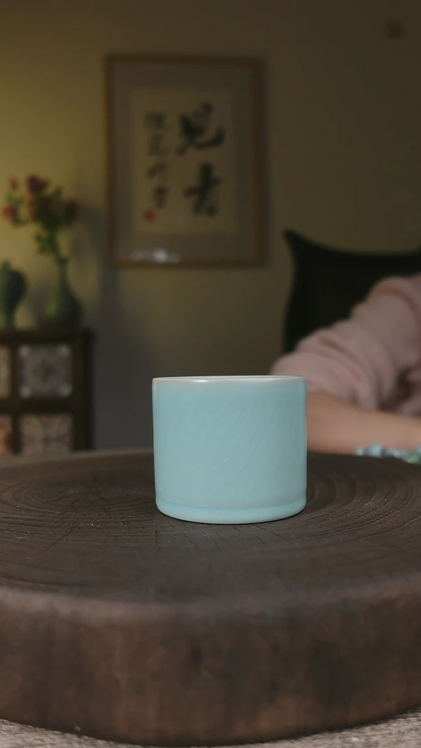 【闪购商品】杯子仿古天青扳指杯杯