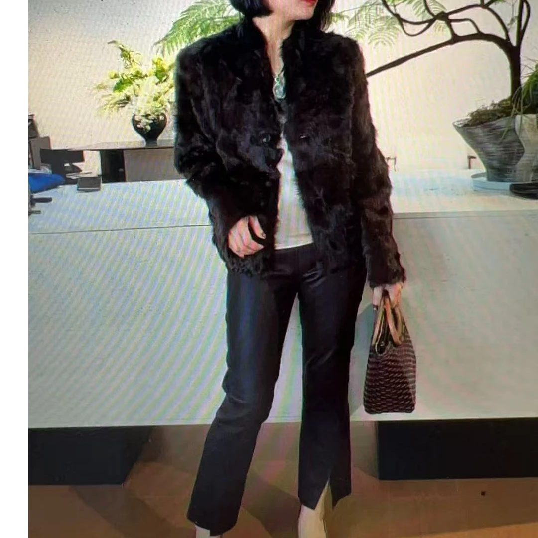 TANTAN 百搭显瘦气质修身皮裤2573