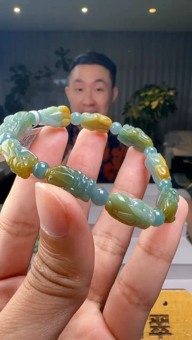 未镶嵌手串翡翠多样性发其一XM@@960Q3J07642