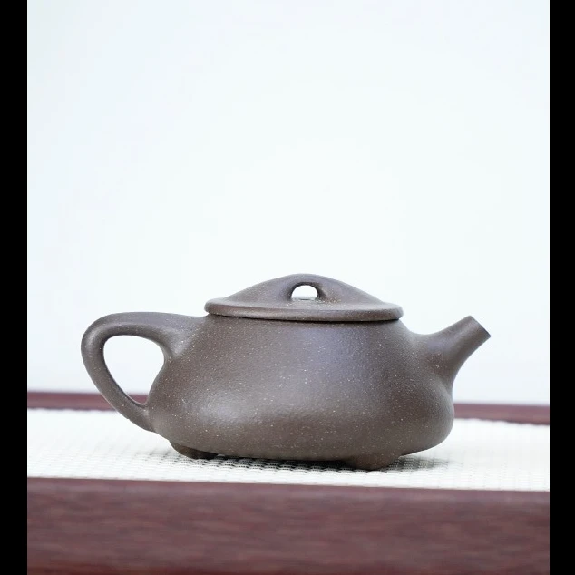 【三时紫砂】零添加 天青泥 景舟石瓢 手制 小容量 200cc
