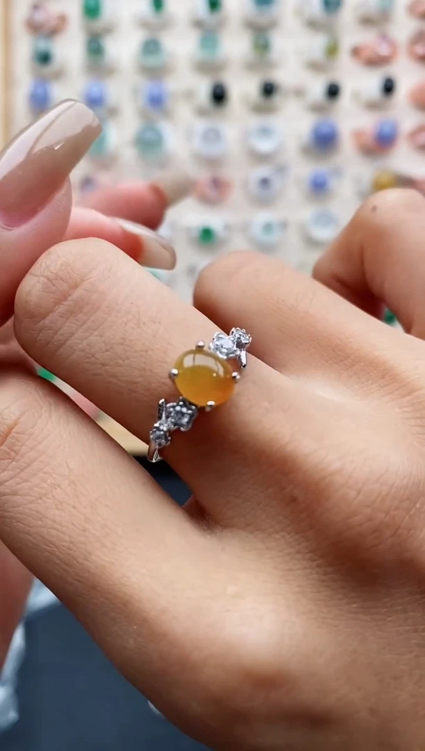 翡翠戒指未镶嵌缅甸天然A货翡翠333  5-