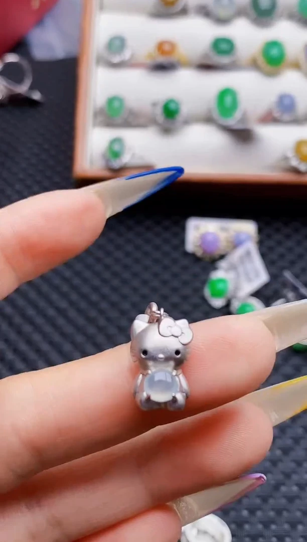 银S925镶嵌戒指翡翠6454