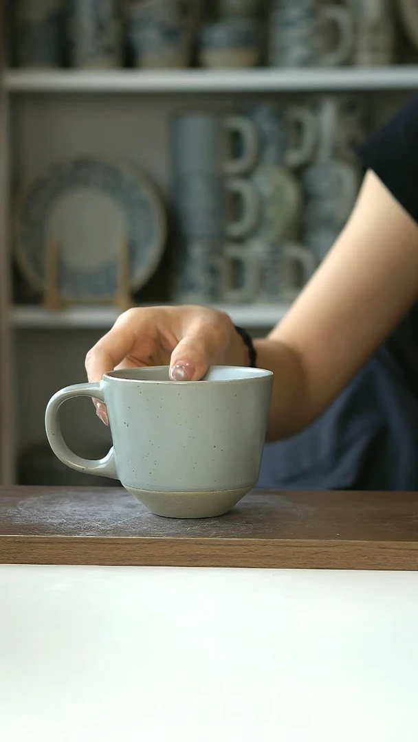 出澳洲RG沙釉灰咖啡杯260ml@4-2@