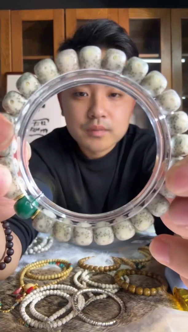 手串星月菩提石玉料带配饰卡9老型单圈