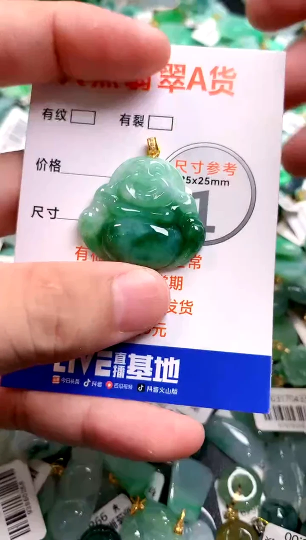 颈饰18K金镶嵌翡翠0818436509