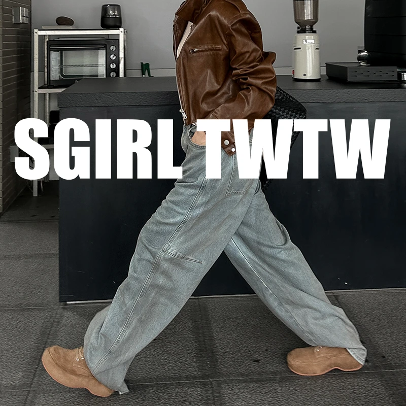 A625-1 SGIRL TWTW复古磨砂皮松糕底板鞋新款休闲百搭面包小皮鞋