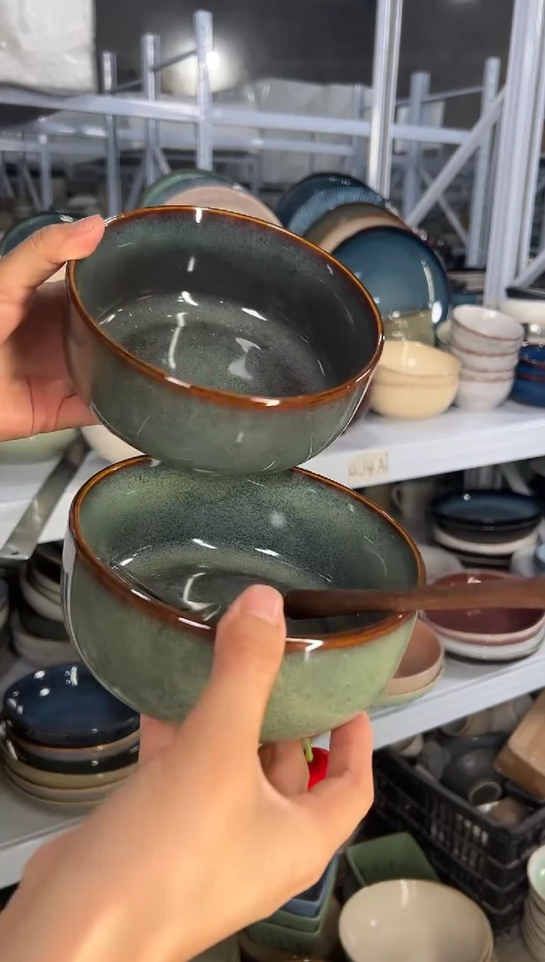 陶瓷外贸尾货瑕疵满20包邮X2米饭碗新品