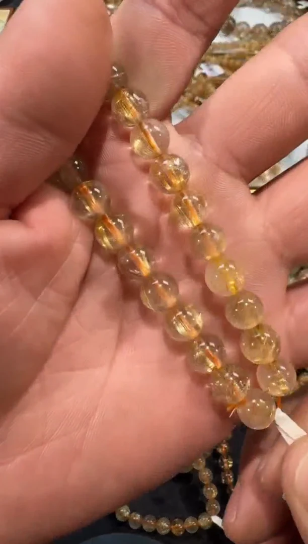 未镶嵌手串发晶SJ-489金发晶
