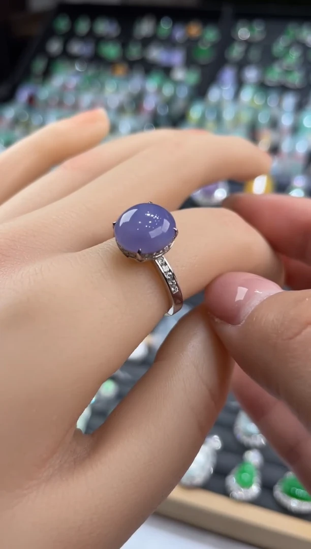 18K金镶嵌戒指翡翠YL01129-1