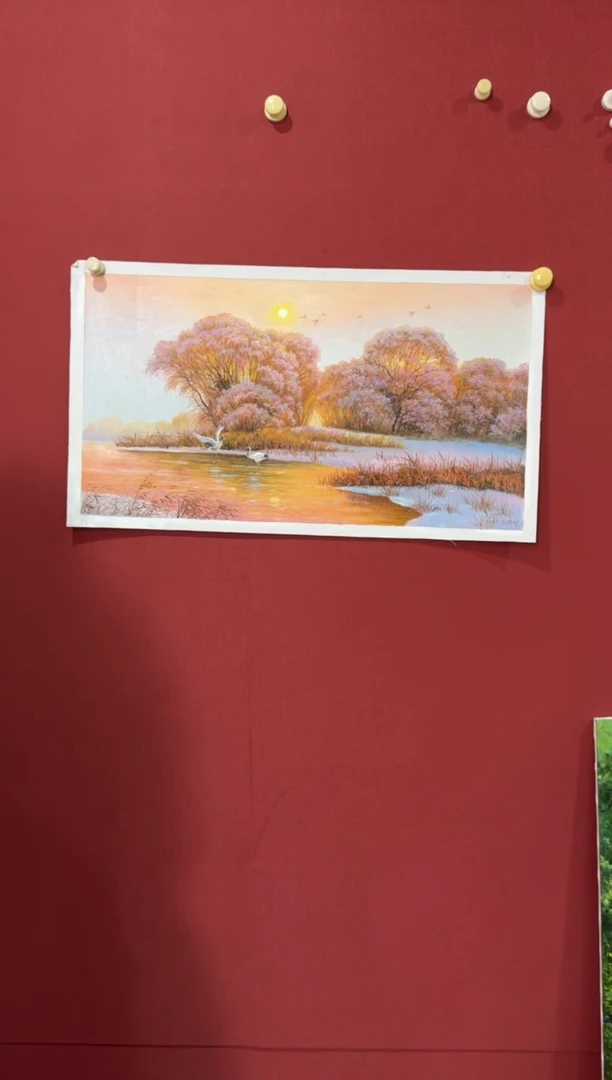 油画【原创·保真·带证书】朝鲜画家纯手绘油画作品--顺丰包邮--