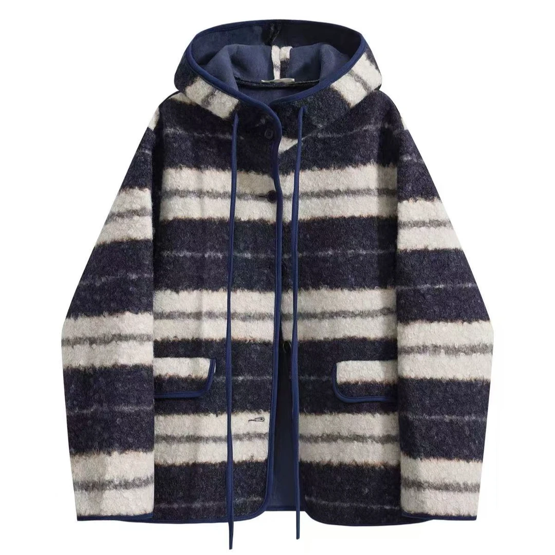 【小依专享】冬季舒适厚实颗粒绒连帽款外套R351013XA-1013秋冬